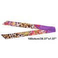 thumbnail image 4 of Unique Bargains 1 Pc Scarf Headband Flower Leopard Neck Scarf for Women Purple, 4 of 5