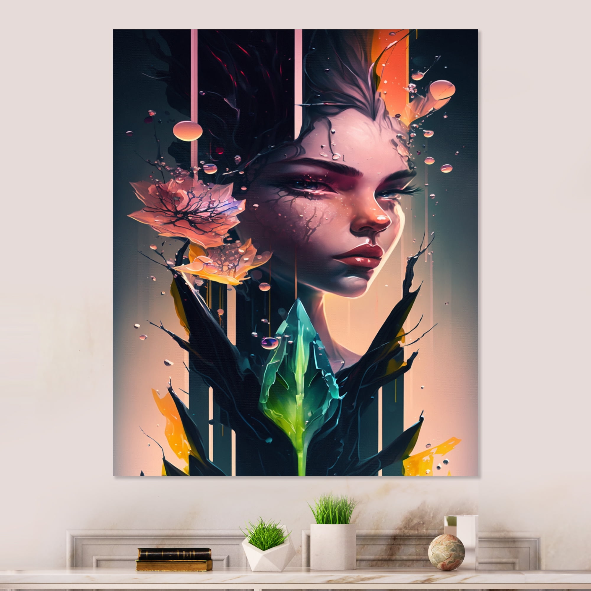 Designart Portrait Of Alien II Canvas Wall Art