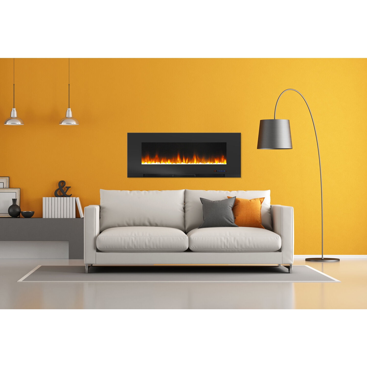 Cambridge 50 Wall Mount Electric Fireplace Heater With Multi