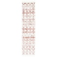 thumbnail image 2 of SAFAVIEH Berber Fringe Vinal Aztec Shag Runner Rug, Ivory/Rust, 2'2" x 8', 2 of 11