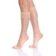 thumbnail image 2 of 8 Pairs Sheer Knee High Socks for Women 15 Denier Stay up Band (Light Skin), 2 of 6