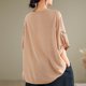 thumbnail image 4 of Camisas de Manga Corta para las Mujeres Blusas de Cuello Redondo con Botones Casuales, Camisa de Verano de Moda para Diarios Y Fiestas, 4 of 4
