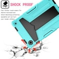 thumbnail image 3 of for Samsung Galaxy Tab A8 10.5 inch (2022) SM-X200/X205/X207 Case with Pencil Holder & Kickstand, Shockproof Drop Proof Kids Friendly Rugged Full Body Protective Cover, Mint+Black, 3 of 4