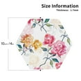 thumbnail image 3 of Kll Hexagon Drink Coasters Set Of 4,Pu Leather Absorbent Coasters Set Decorative Coffee Cup Coasters Housewarming Gift For Home Decor-Colorful Flowers, 3 of 9
