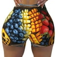 thumbnail image 2 of Fotbe Halloween Fruit Platter Shorts Sin Costuras – Shorts Deportivos de Cintura Alta para Mujer, Elásticos para Gimnasio, Yoga, Running o Ciclismo-Medium, 2 of 8