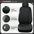 thumbnail image 5 of Coverado Car Seat Covers Full Set, Airbag Compatible Faux Leather Seat Protectors, Automotive Cushions Universal Fit for Car SUV Sedan Truck, Black, 5 of 8