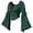 Green, variant on Xijirk Women's Renaissance Cosplay Corset Top Off Shoulder Front Tie Bell Flare Sleeve Cropped Bodice Blouse for Halloween Party Role Play,White,S