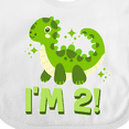 thumbnail image 4 of Inktastic 2nd Birthday Dinosaur 2 Year Old Boys or Girls Baby Bib, 4 of 4