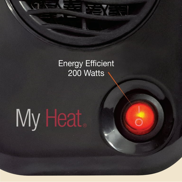 Lasko 200W MyHeat Personal Desk/Tabletop Space Heater with Simple Controls,  100, Black - Walmart.com