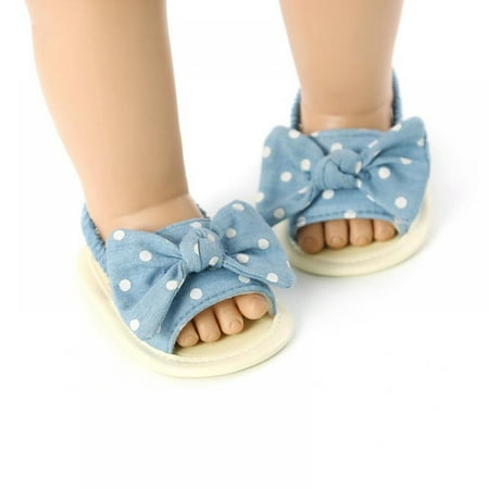 

Newway Newborn Girls Shoes Bow Breathable Anti-Slip Summer Shoes Toddler Soft Soled First Walkers Shoes