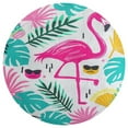 thumbnail image 3 of Flamingo Pattern Round Rugs -Washable Non-Slip Small Round Area Rug Throw Soft Circle Rugs for Bedroom, Modern Print Indoor Carpet for Entryway Sofa Living Room, 3 of 6