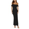 thumbnail image 2 of Njagoc3 Womens Off - Shoulder Bodycon Midi Dress, Stretchy Formal Gown, Cocktail Party & Event Wear, 2 of 6