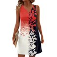 thumbnail image 2 of Womens Summer Dresses 2026 Loose V Neck Sleeveless Sundresses Swimsuit Coverup with Pockets Floral Red M, 2 of 8