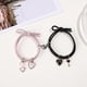 thumbnail image 5 of Cartoon Magnetic Couple Bracelets with Cat Love Heart Pendant Cute Mutually Attractive Friendship Rope Gifts for Friend New, 5 of 5