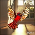 thumbnail image 3 of Red Cardinal Effect Art Acrylic Suncatcher, Cardinal Acrylic Window Hanging, Bird Lover Gift, Bird Memorial Gift for Christmas, 3 of 5