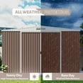 thumbnail image 5 of Towallmark Outdoor Storage Shed, 10X10 Galvanized Steel Metal Shed With Lockable Doors, Heavy Duty Utility Shed For Patio Garden Lawn Equipment, Tool Storage House, Brown, 5 of 8