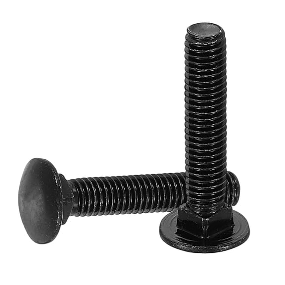 Uxcell 30Pack M5 x 25mm Stainless Steel Carriage Bolts Round Head Square Neck, Black