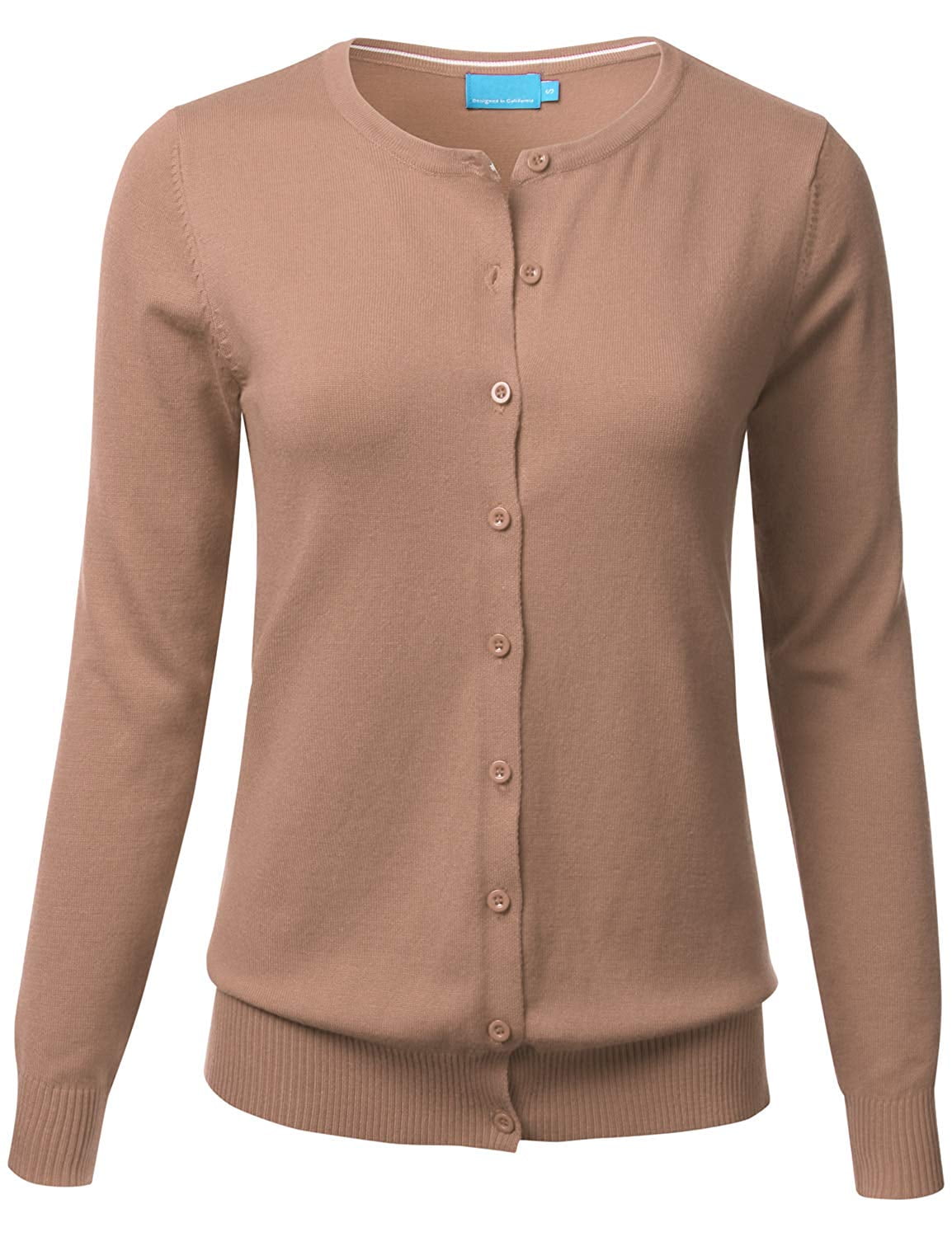 Women Button Down Crew Neck Long Sleeve Soft Knit Cardigan Sweater S 3x Walmart Com
