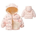 thumbnail image 2 of Hicidod Baby Winter Jackets Hooded Zipper Infants Fleece Lined Coats Cute Print Light Thicken Wrm Toddler Jacket, 2 of 7