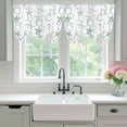 thumbnail image 4 of Sage Green Coastal Tie Up Curtains for Windows, Adjustable Balloon Window Shades, Starfish Nautical Ocean Sea Wooden Kitchen Window Treatments Farmhouse Short Curtains with Rod Pocket 42"x45", 4 of 8