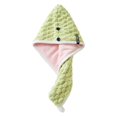 thumbnail image 3 of Naierhg Dry Hair Hat Quick-Dry Absorbent Hair Towel Hat Exquisite Hemming Durable Adjustable Hair Towel for Home Green, 3 of 8