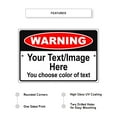 thumbnail image 2 of Warning Your Text Image Here Custom Color For Text Novelty Display Office Notice Outdoor Unique Aluminum Metal Sign 12"x18", 2 of 5