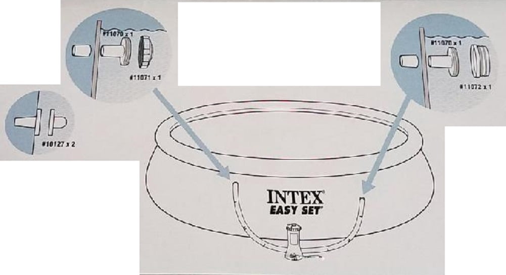 Intex quarter inch Small Pool Strainer Connector INLET  OUTLET