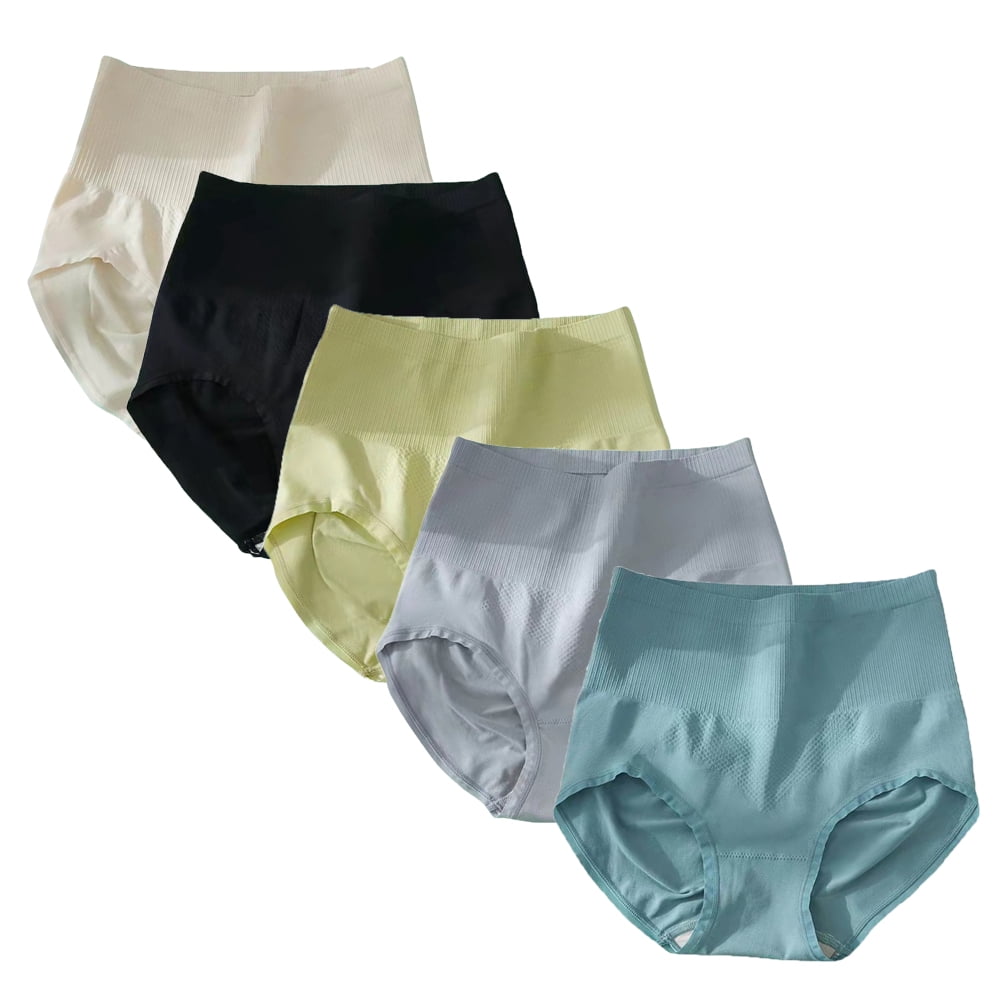 Xmarks High Waisted C Section Recovery Postpartum Soft Full Coverage Underwear for Women 5 Pack
