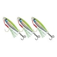 thumbnail image 3 of 3x Señuelos de Pesca Cebos de Pesca Equipo de Pesca de Agua Salada Señuelos de Jigging Plantillas de Pesca Verde, 3 of 9