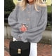 thumbnail image 4 of Suéter PRETTYGARDEN 2025 con Volantes, Abierto al Frente, Gris, Talla L, 4 of 5