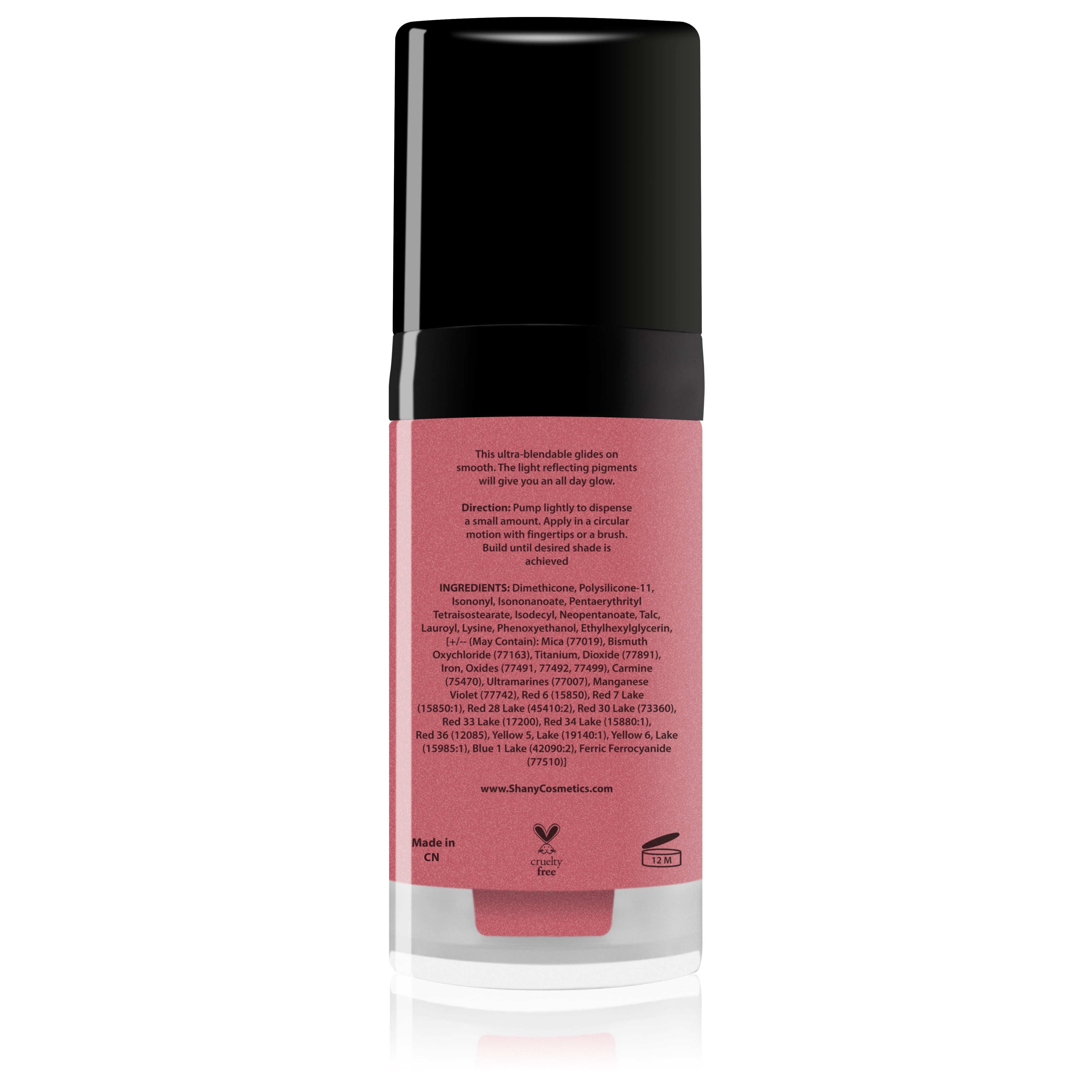 SHANY Paraben Free HD Liquid Cream Blush - Creamy & Blendable Color - PURE JOY