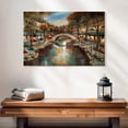 thumbnail image 2 of Elephant Stock Evening On The Canal Wall Art - Horizontal Canvas Wall Art - Living Room Wall Decor - City Canvas - Red And Yellow Decor By Ruane Manning - 24" x 16", 2 of 8