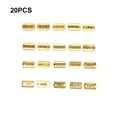 thumbnail image 3 of Guardurnaity 20 Piezas Aleación Carta Encanto Motivacional Encantos Rectángulo Colgante Colgante Collar Llaveros Pulseras Oro Type3 NO3, 3 of 6