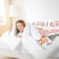 thumbnail image 4 of Feelyou Kawaii Pink Cabin Bedding Comforter Set for Girl, Cute Deer Animal Twin Comforter Sets, Merry Christmas Reversible Bedding Set, Lightweight Room Decor, 2 Pieces, 4 of 8