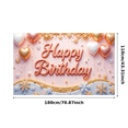 thumbnail image 6 of Balloon Decoration Happy Birthday Banner Polyester Material Party Backdrop Decorative Design for Birthday Party Indoor Celebration Event Decoration, 6 of 8