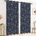 thumbnail image 5 of Tchckioa Print Floral Blackout Curtains for Living Room,Thermal Insulated Grommet Window Drapes,42x63 inch,2 Panels, 5 of 9