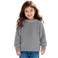 thumbnail image 2 of Mercatoo Boys Sh𝐞rpa Fleece Sweatshirt Crewneck Long Sleeve Pullover Tops Toddler Kids Solid Color Shirts Casual Trendy Tees Blouse, 2 of 9