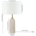 thumbnail image 4 of Evelyn&Zoe Ramona 22" Modern Ceramic Table Lamp with White Drum Fabric Shade, 4 of 5