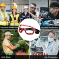 thumbnail image 7 of Uxcell Safety Glasses, Anti-Fog Goggles Protective Scratch Resistant Clear Lens Work Outdoor Eye Protection Red, 7 of 7