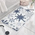 thumbnail image 3 of Blue Christmas Snowflake Pattern Flannel Non Slip Door Rugs,Washable Door Mats Indoor,Decorative Door Mats,Dirt-Resistant and Absorbent Doormat for Entrance,Bedroom,Kitchen,Bathroom,23.5x16in(60x40cm), 3 of 5