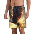 thumbnail image 2 of KLL Golden Sky Bald Eagle Men's Casual Summer Beach Shorts Hawaiian Shorts with Pockets-3X-Large, 2 of 5