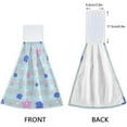 thumbnail image 4 of SKYSONIC 2 Pcs Hanging Hand Towels, Soft Absorbent Marine Shell Starfish Towel for Kitchen Bathroom, 12"x17", 4 of 7
