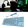 thumbnail image 4 of 87 Key RGB Backlit Round Hat USB Blue Switch Mechanical Gaming Keyboard with a Areathing Mode and Water Resist Design, for Business, and Home Use Alike, 4 of 7