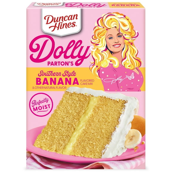 Duncan Hines Signature Perfectly Moist Banana Supreme Flavored Banana Cake Mix, 15.25 oz