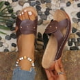 thumbnail image 3 of Tbopshirt Orthopedic Sandals for Women Dressy Wide Width,Plantar Fasciitis Feet Sandal with Arch Support,Comfortable Casual Open Toe Wedge Slides Summer Beach, 3 of 9