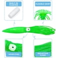 thumbnail image 2 of BLUEWING 10pcs Trolling Squid Skirts Fishing Saltwater with Float Inside Squid Lures Fishing Saltwater Octopus Skirt for Tuna, Mahi, Marlin, Big Game Fish Green 9in, 2 of 7