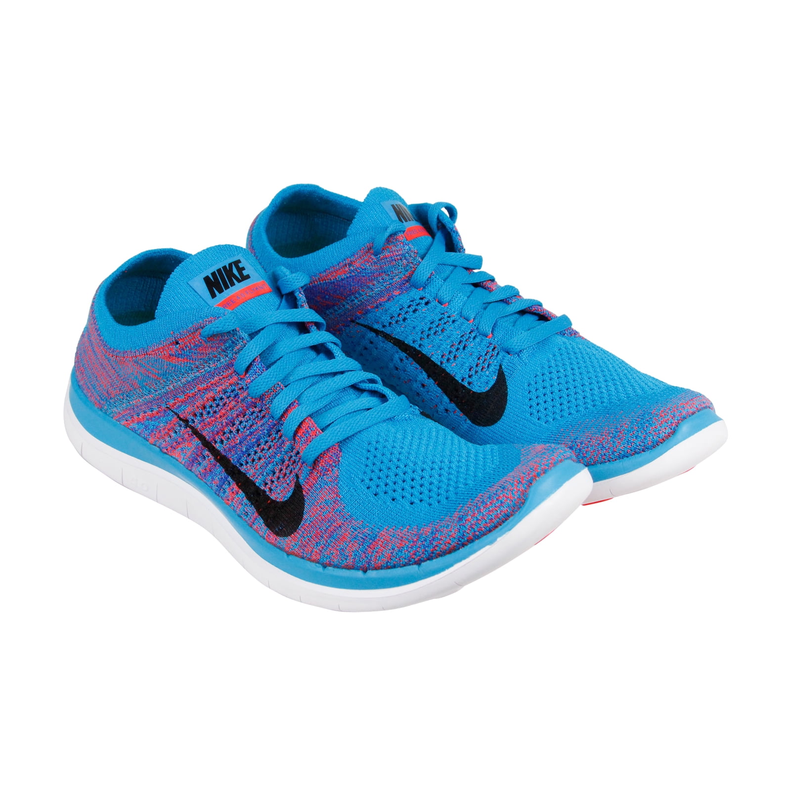 Nike Free Flyknit Mens Blue Athletic Lace Up Running -