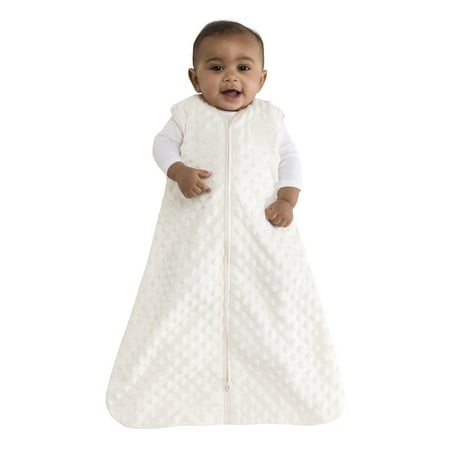 HALO SleepSack Wearable Blanket, Velboa, Cream Plush Dots,