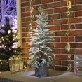 thumbnail image 3 of Flocking artificial Christmas tree, desktop cedar Christmas tree, indoor Christmas decorations, 3 of 5