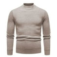 thumbnail image 2 of FRSASU Mens Turtleneck Long Sleeve Shirts thermal Mock Neck Pullover Sweater Tops Fitted Lightweight Undershirt Beige, 2 of 6